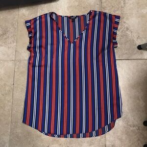 Express size medium red, white, & blue blouse